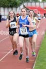 Womens under-17s 3000 metres, North Eastern Champs, Gateshead Stadium. Photo: David T. Hewitson/Sports for All Pics